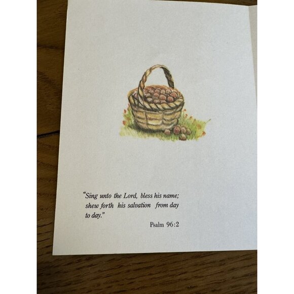 Little Children Greeting Card 1987 with Christian Bible Verses VTG Hummel‎ Style - Picture 9 of 9